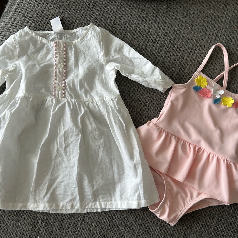 Carter bundle 12 months
Flower swim suit 
White cover up